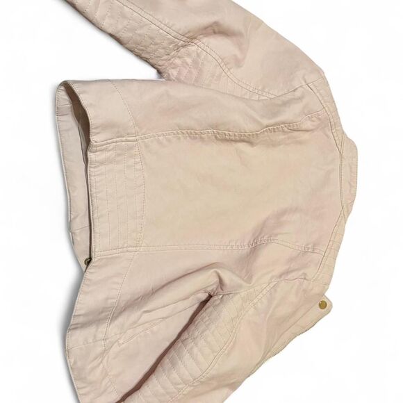 H&M girls pink faux leather Jacket - 7/8 - Picture 3 of 3